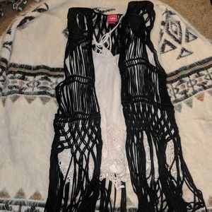 Black fringe Daytrip Vest